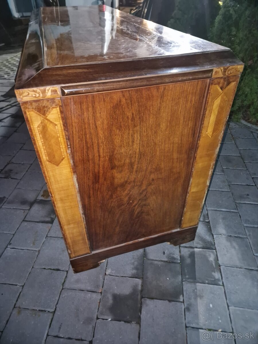 11 - Predám intarzovanú skrinku – umelecký stolársky kus - 6