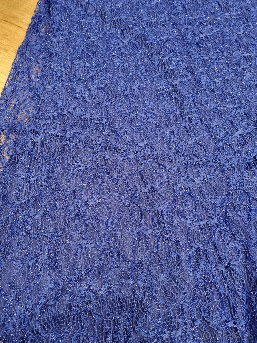 dámske spoločenské šaty - kráľovská modrá, veľ. 46 - 6