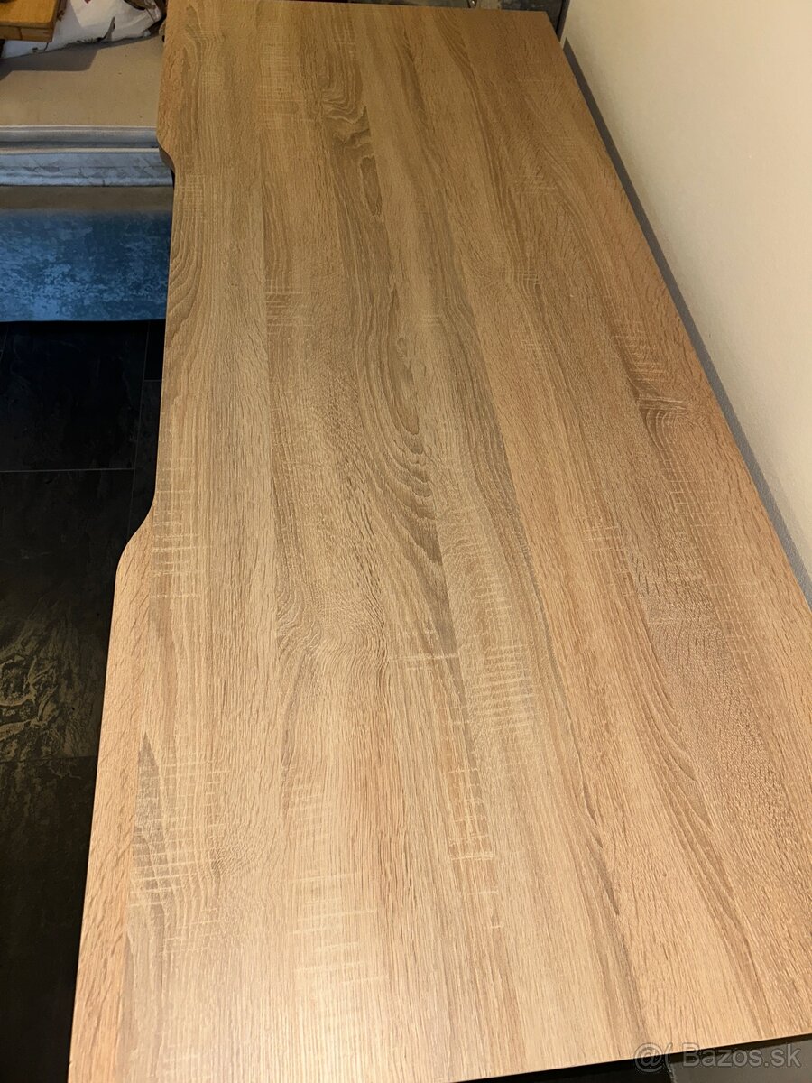 Písací stol Robby dub/sonoma/šedý lesk - 6