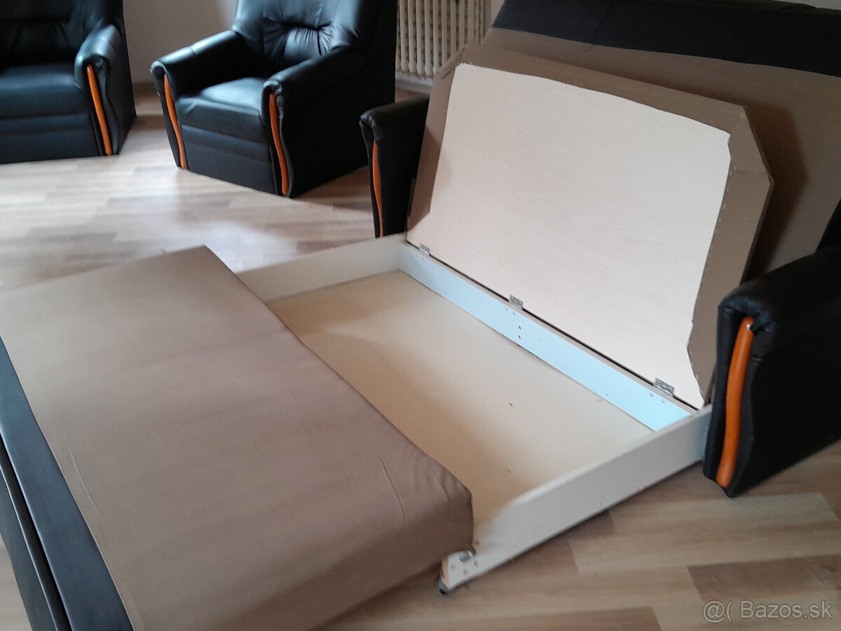 Gauč a kreslá (koženka) - 6