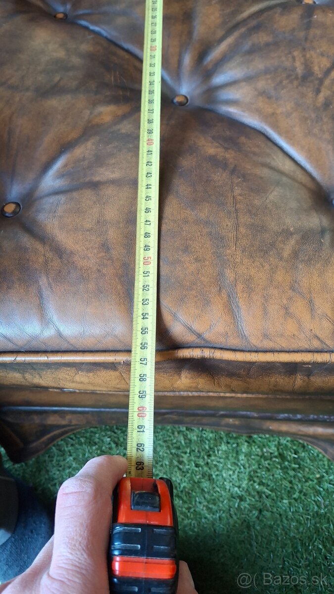 Luxusná kožená taburetka - 6