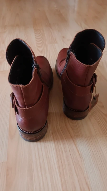 Hnedé nové členkové kožené čižmy 5th Avenue, v.40 - 6