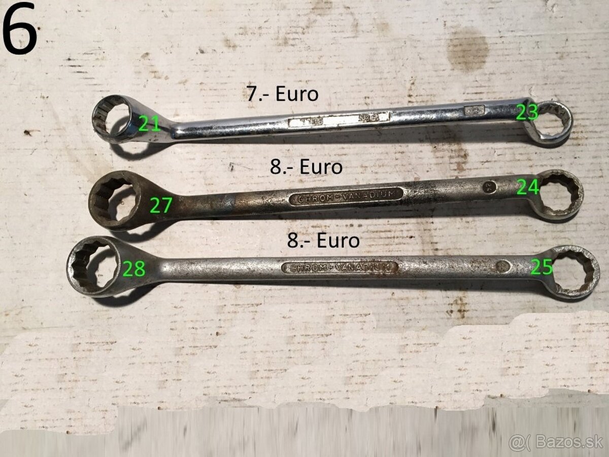Hasáky a blitzky vidlicové a očkové klúče - 6