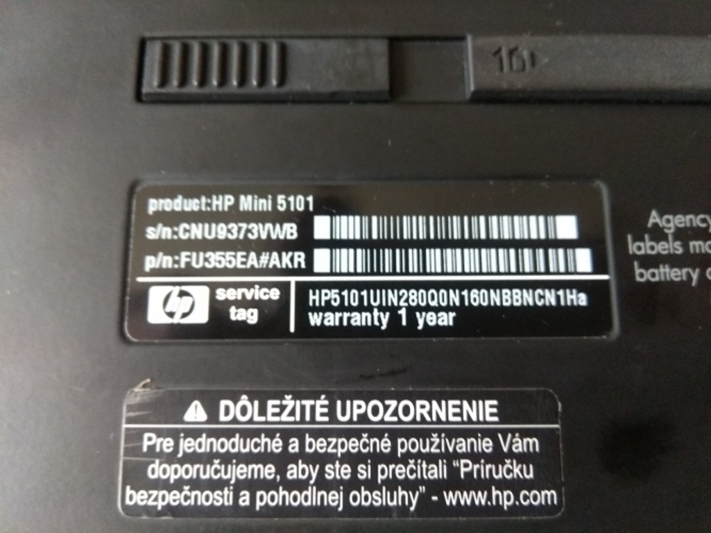 základná doska z netbooku Hp mini 5101 - 6