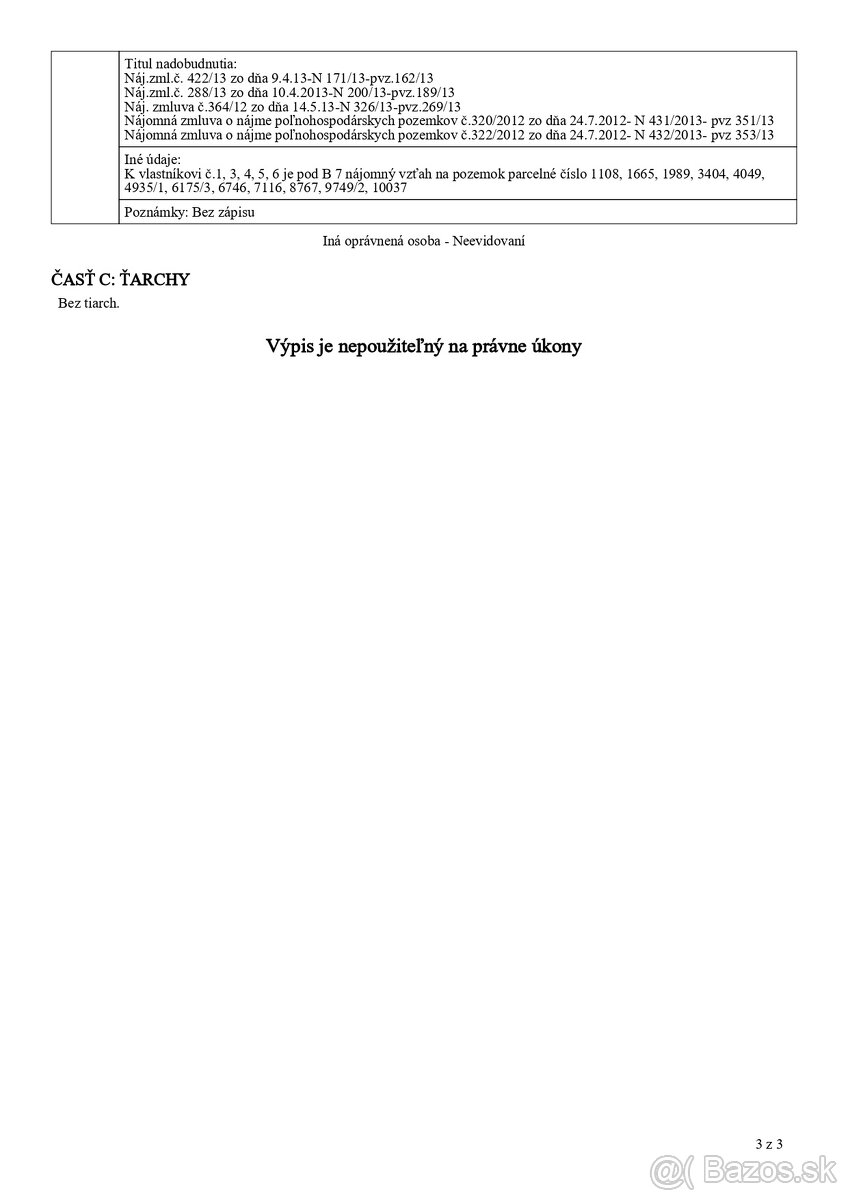 Predám podiely na nehnuteľnostiach v k.ú. Sebechleby - 6