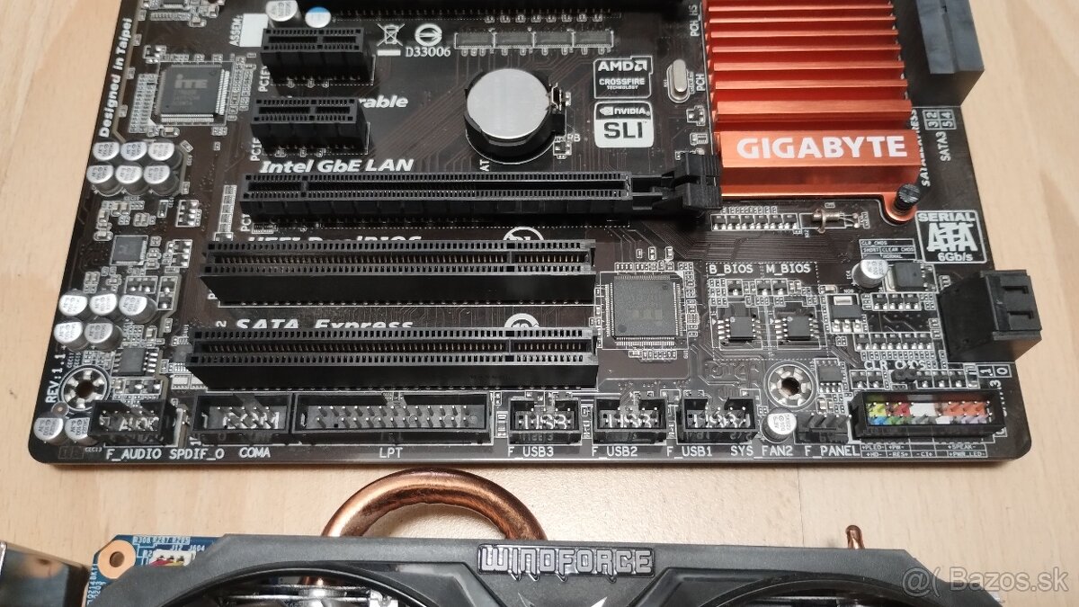 Predám základnú dosku + Grafická karta GeForce GTX 750 TI - 6