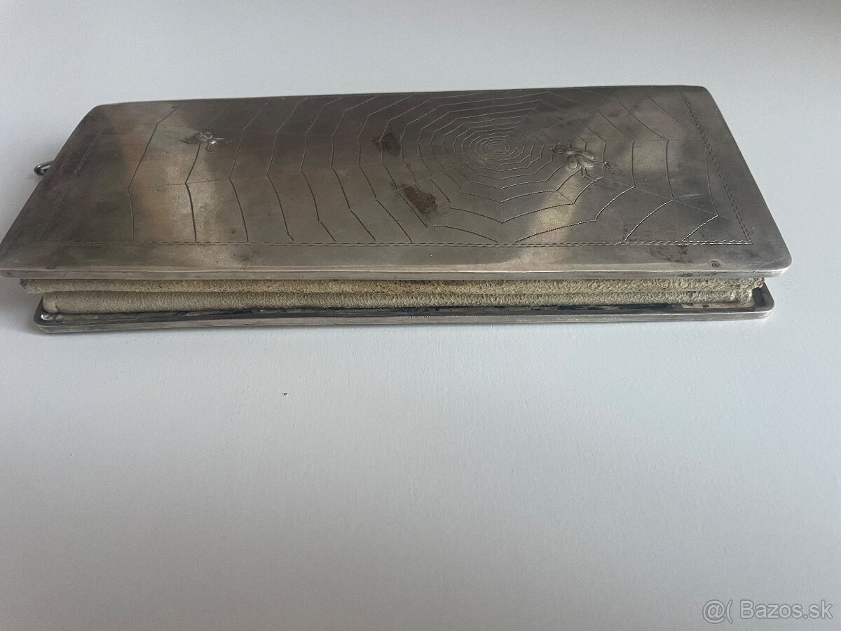 Strieborná bálová kabelka s pavučinovým vzorom - 6