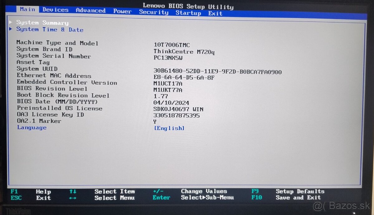 Lenovo ThinkCentre M720q Tiny-Mini PC,i5,16GB RAM, 500GB SSD - 6