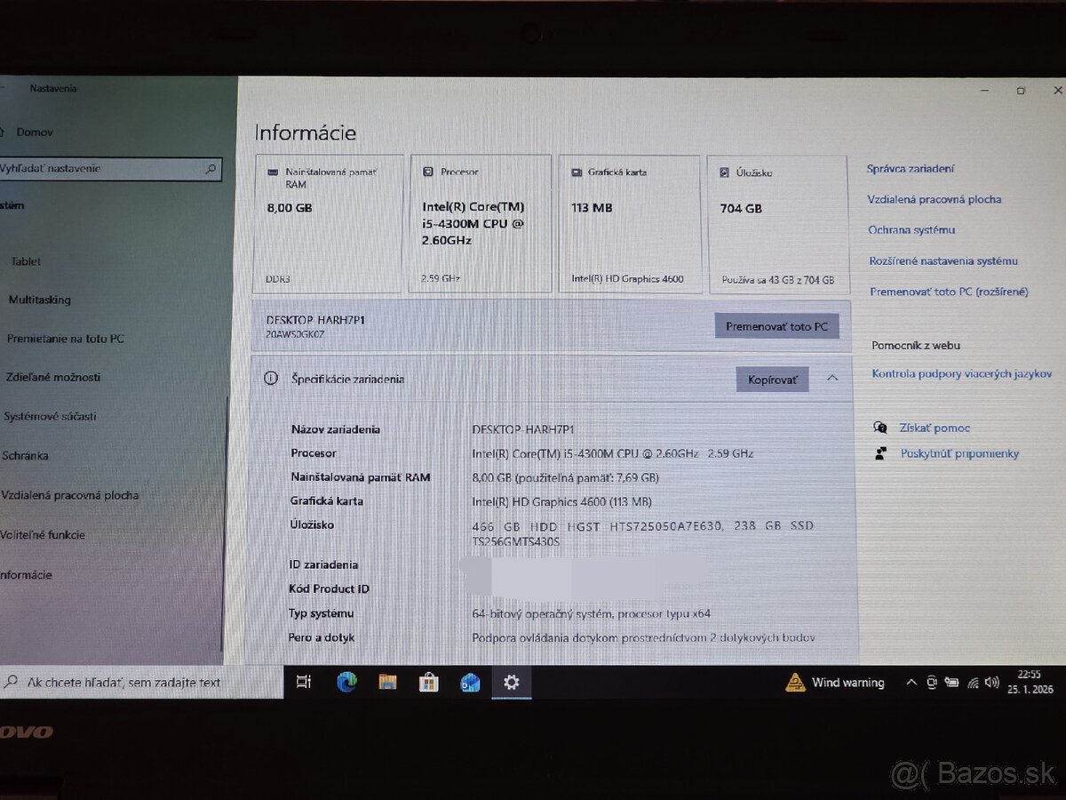 Predám notebook Lenovo Thinkpad T440p - 6