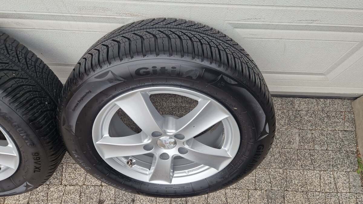 Celoročné alu 215/60 R16, 5x112, 6,5J, ET 41, - 6