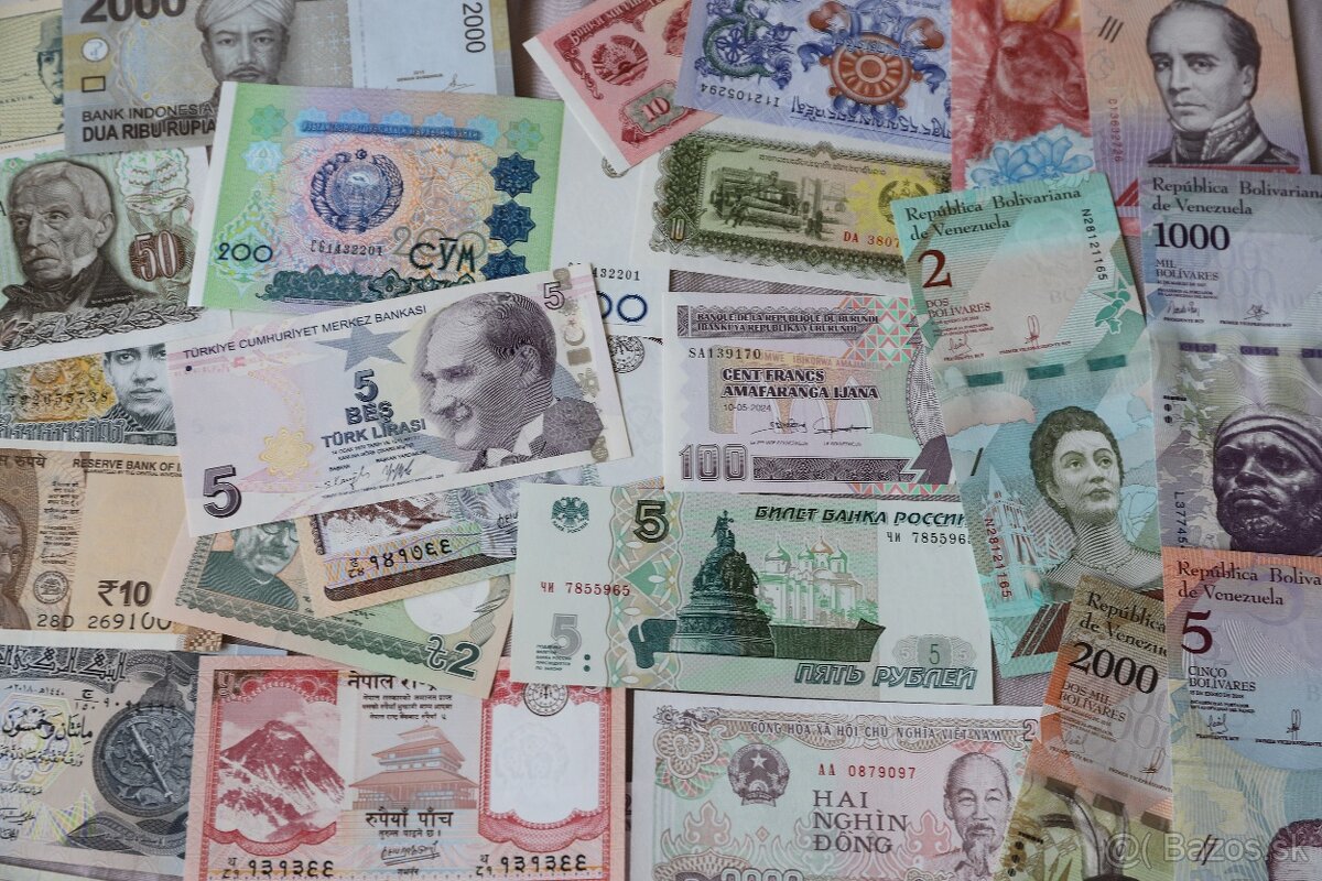 Unc bankovky 114 kusov mix - 6