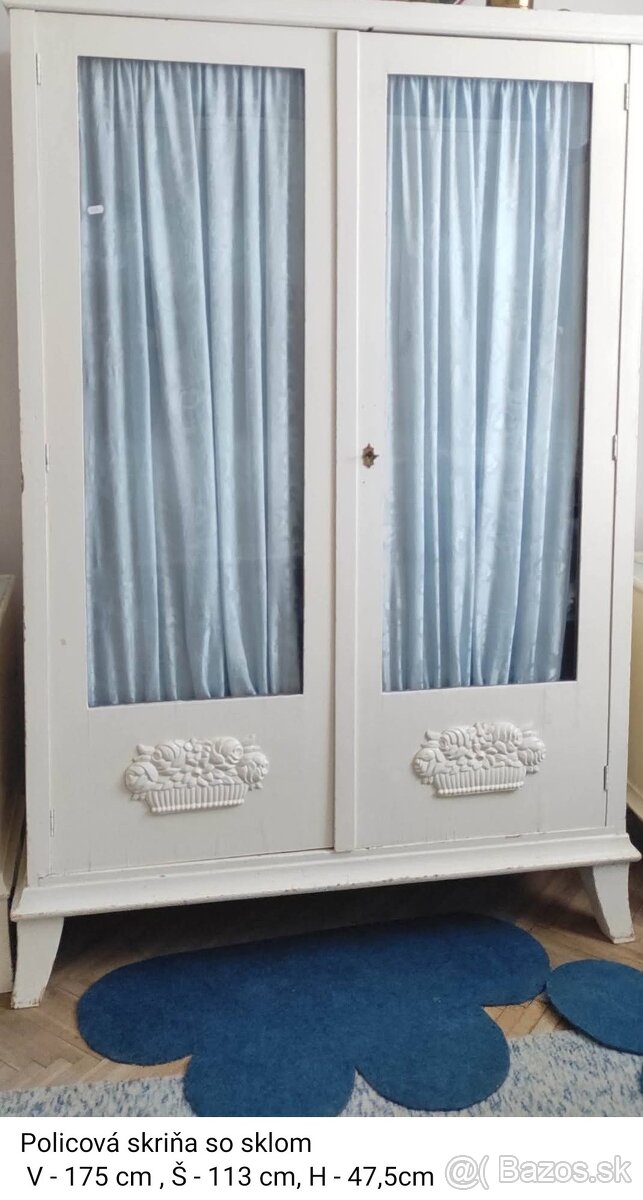 Starožitnostá spálňová zostava biela - 6