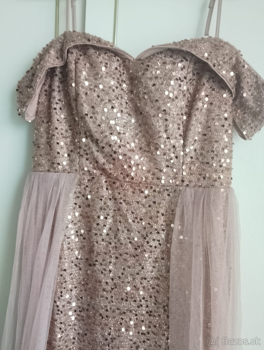 Spoločenské šaty zlaté - 6