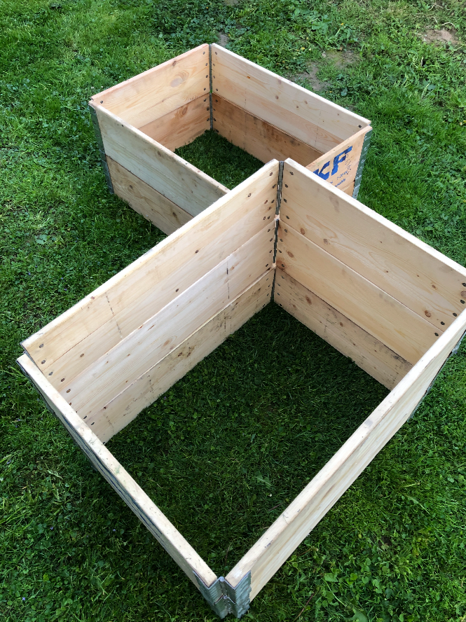 Paletové ohrádky, drevené vyvýšené záhony - 6