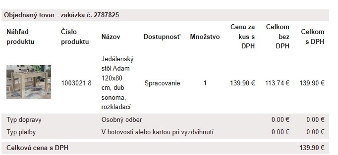 Jedálenský stôl - 6