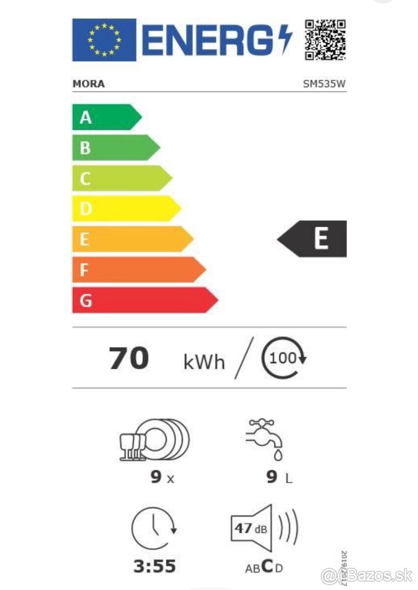 Voľne stojacia umývačka riadu MORA SM 535 W - 6