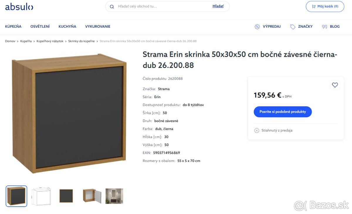 Kúpeľňový set skriniek Strama Erin - 6