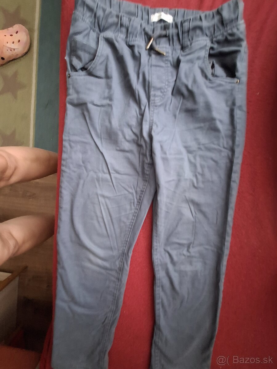 Chlapčenská zateplené nohavice 158 - 6