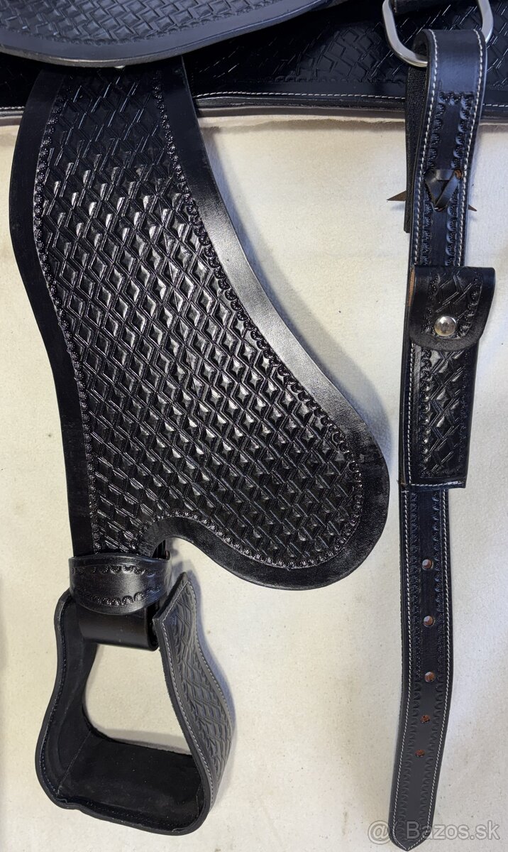Westernový sedlový komplet 11) černý - 6