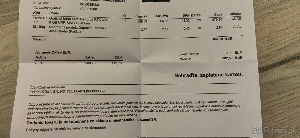 PNY Nvidia RTX 3070 8 GB Samsung - 6