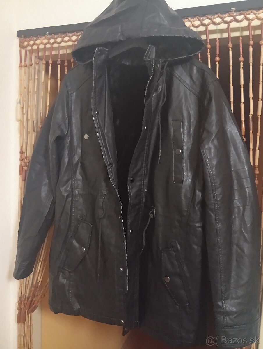 Krásna pánska kož.bunda s kožušinou..- ZIMNÁ - 6