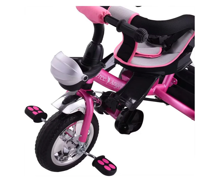 Detská trojkolka so strieškou - ružová a modrá - 6