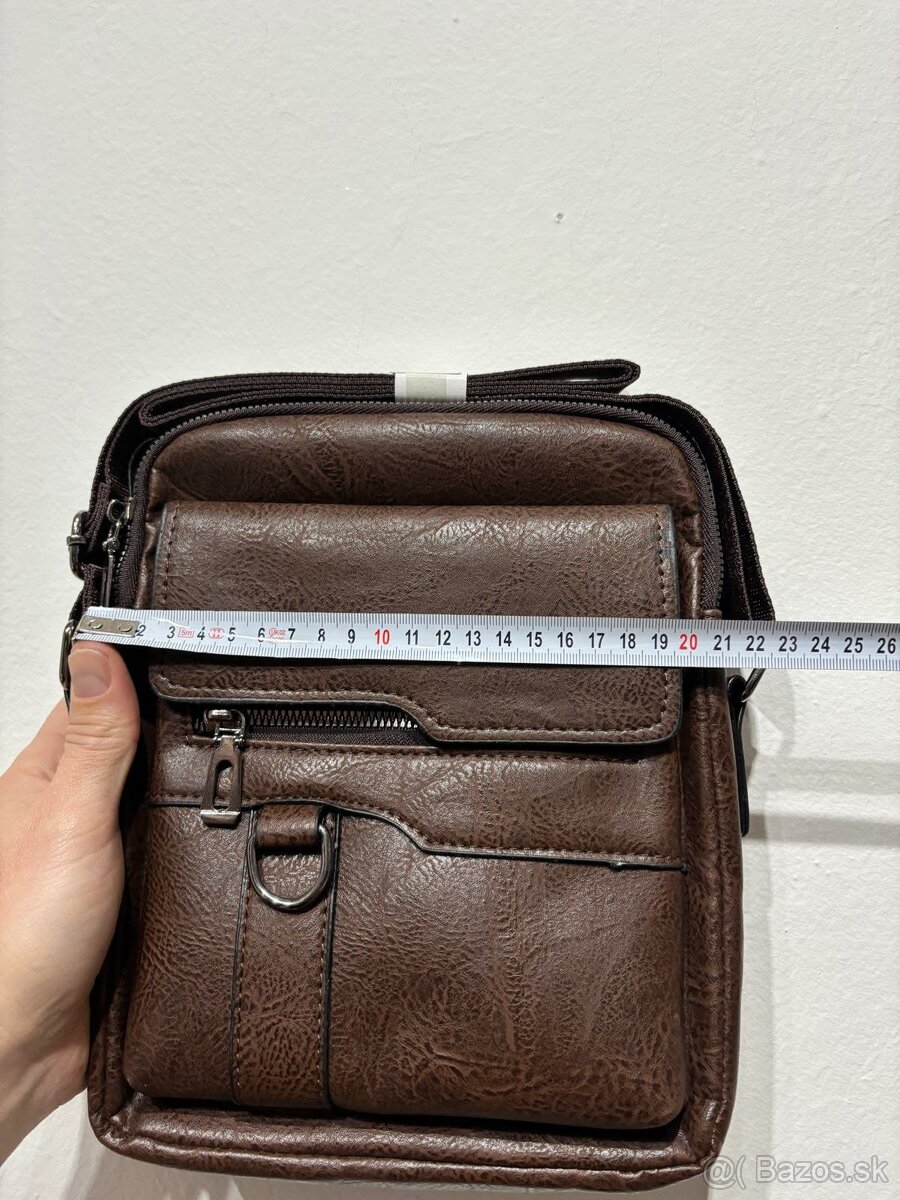 pánska kožená taška na plece-nová - 6