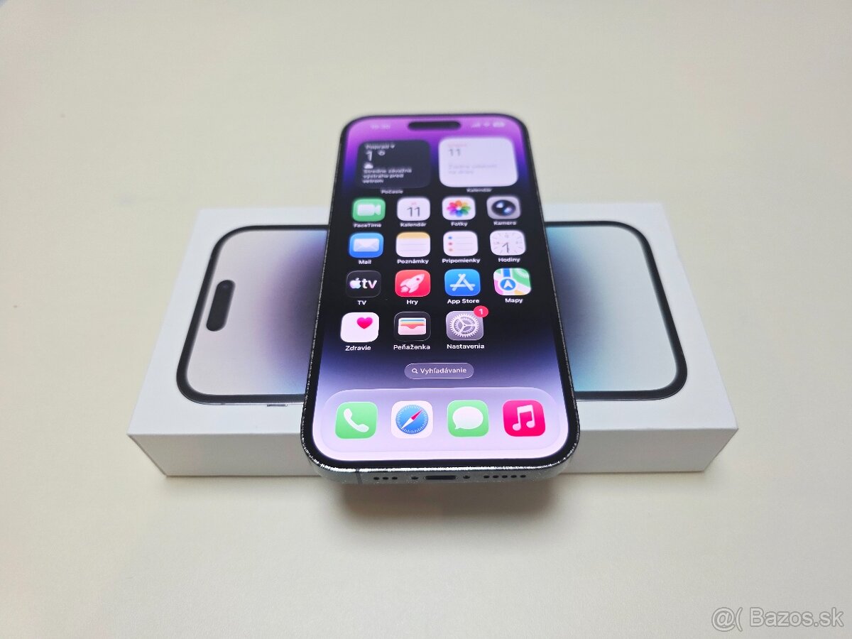 APPLE IPHONE 14 PRO 128GB SPACE BLACK,BATERKA 100% - 6