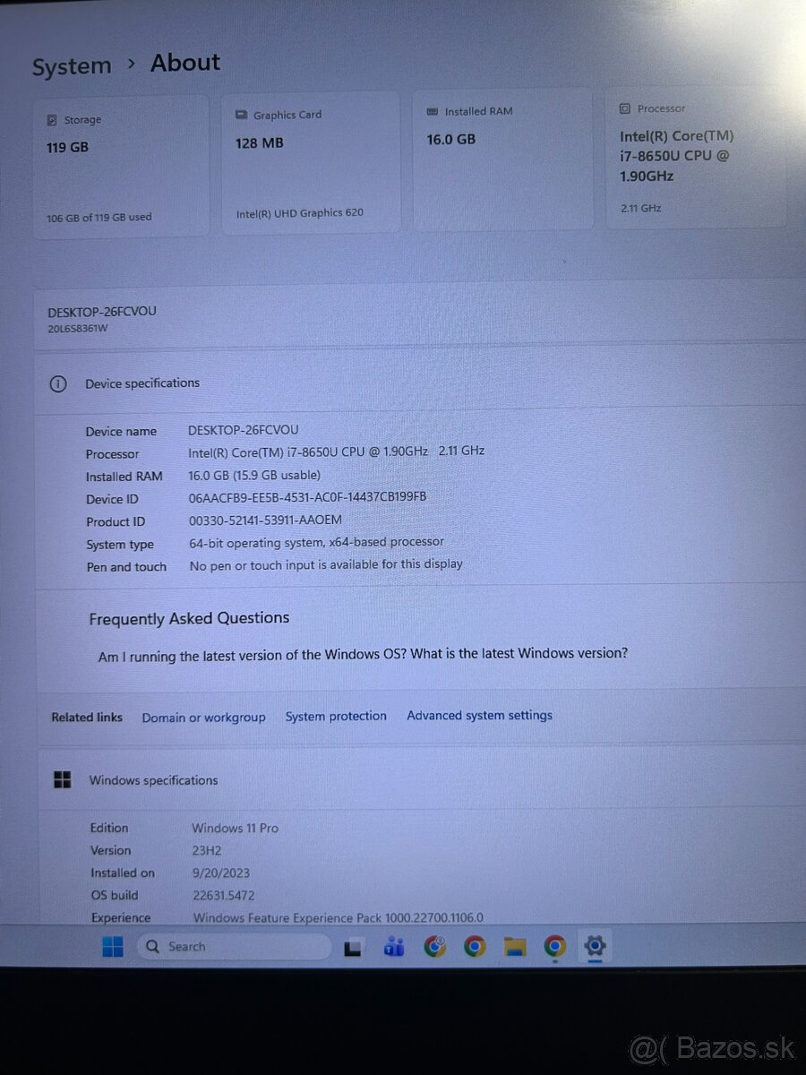 14" Lenovo ThinkPad T480 i7 | 16GB | 128SSD | W11 Pro - 6
