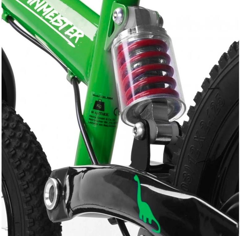 Detské odrážadlo s odpružením zelené alebo ružové - 6