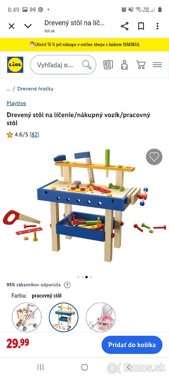 Drevený pracovný stôl LUPILU - 6