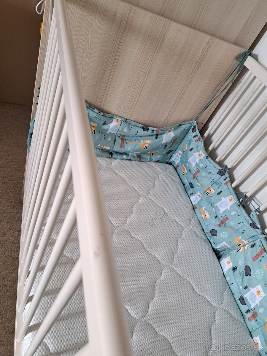 Detská postieľka s prebalovacím pultom a matracom - 6