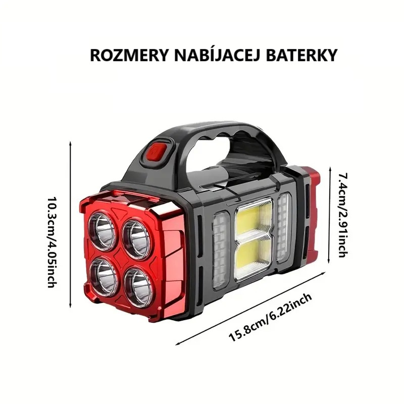 Solárna LED Baterka, červená - 6