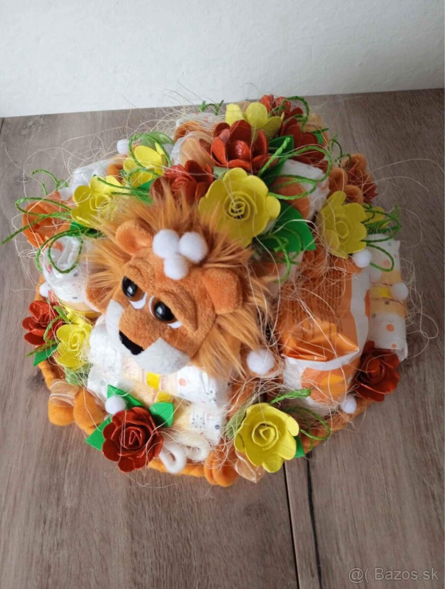 Ručne robená Plienková torta TIGRÍK - 6