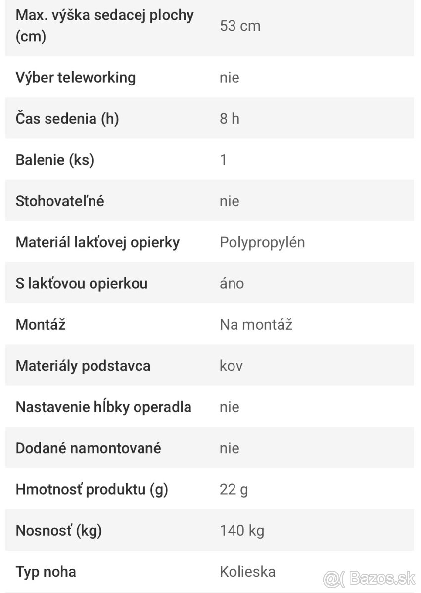 KANCELÁRSKA STOLIČKA / KRESLO - 6