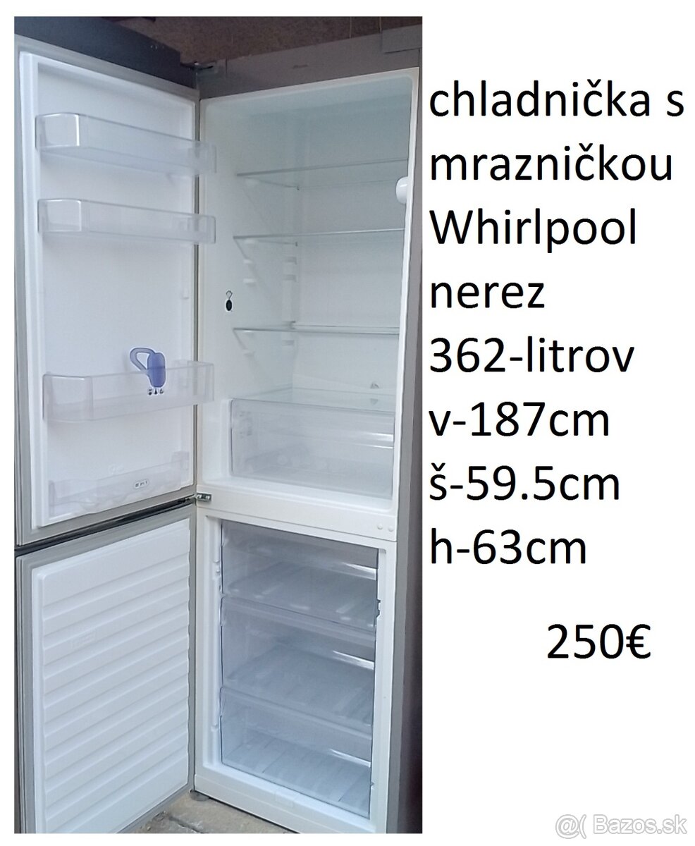 predám chladničku s mrazničkou-nerez aj bielu. - 6