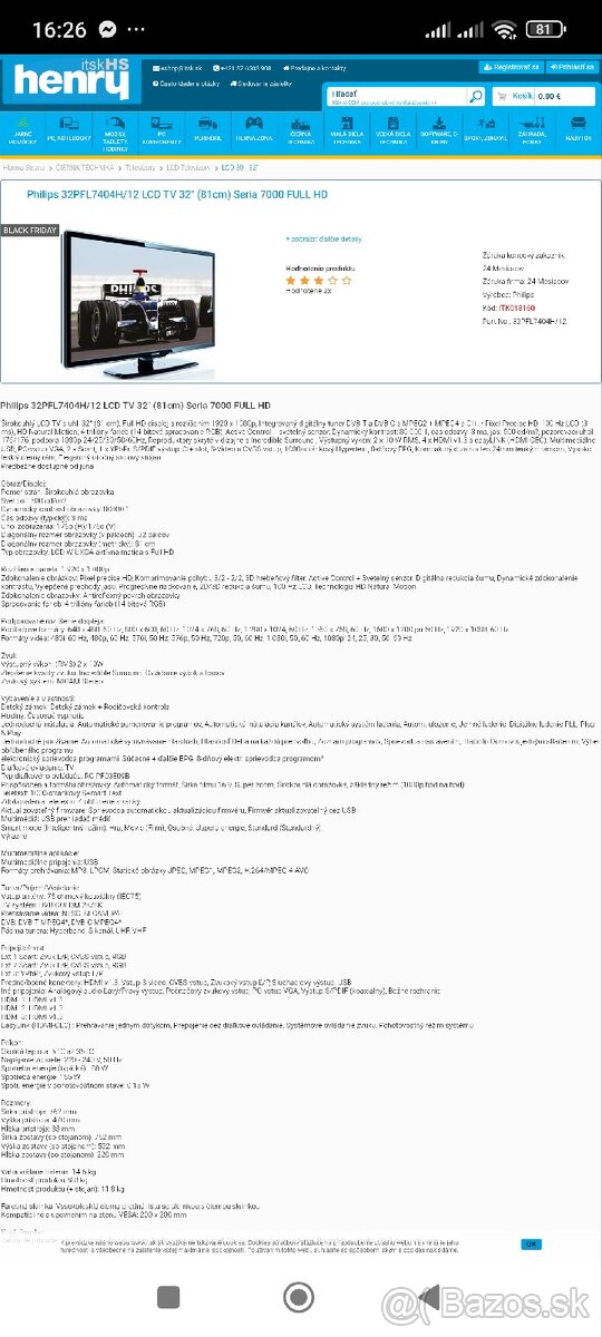 Predám 32" Fullu HD Philips TV - 6