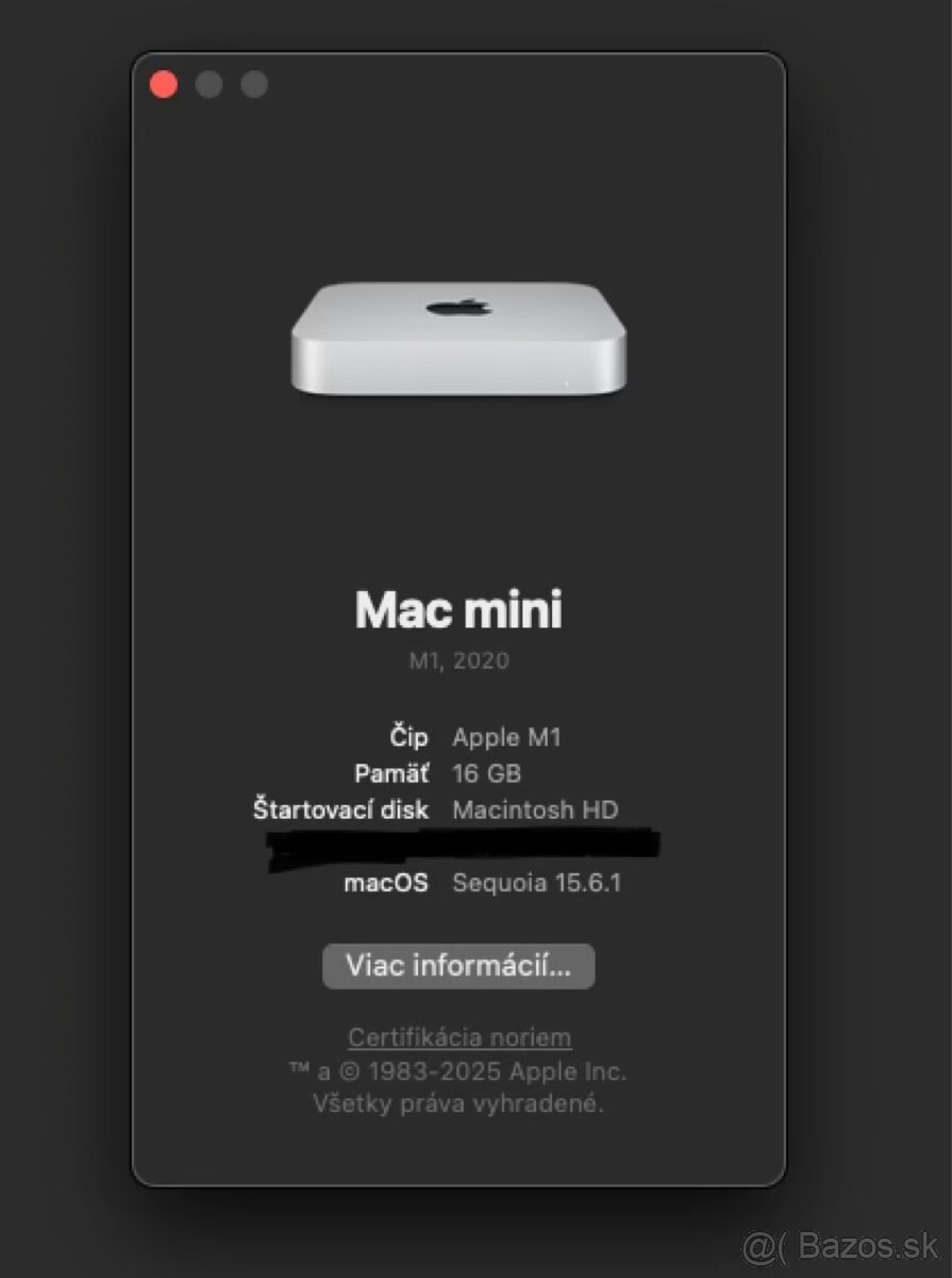 Predám Apple Mac mini M1 (2020) – 16 GB RAM, 512 GB SSD - 6
