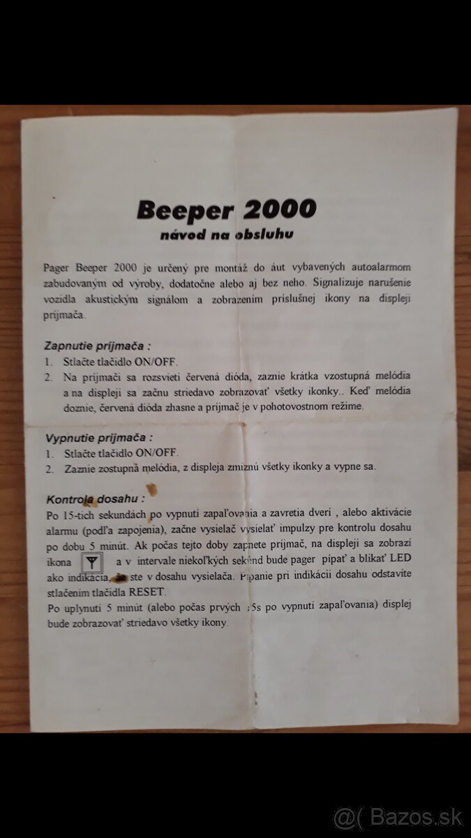 Predám autoalarm Beeper 2000 - 6