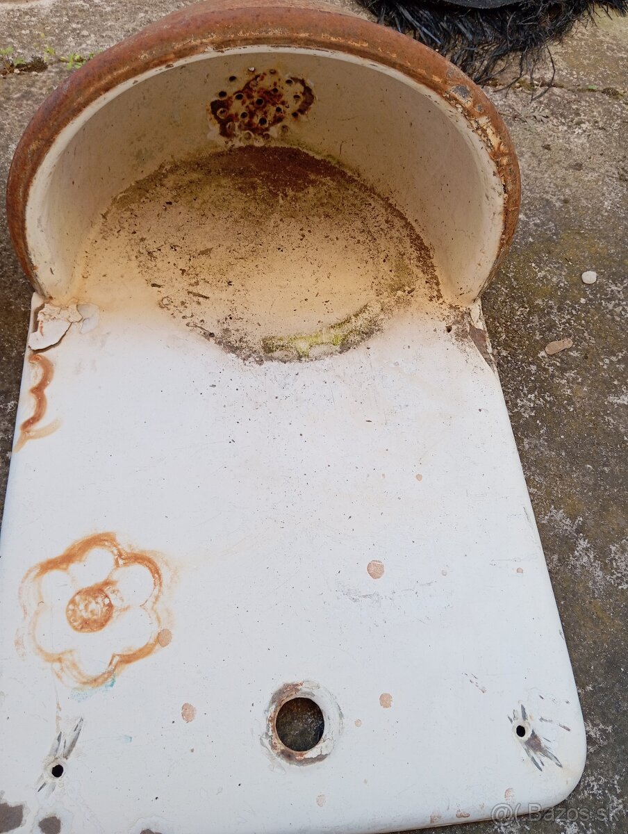 Predám staré liatinové umývadlá smaltované - 6