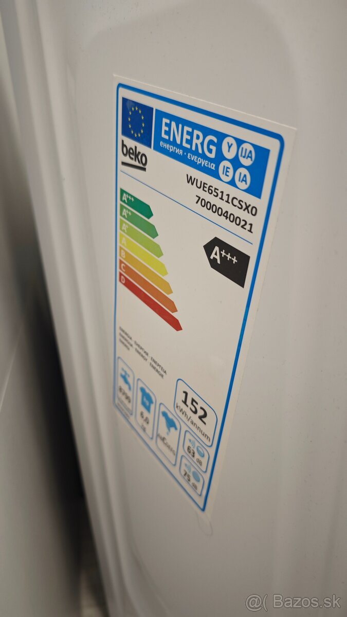 Predám slim práčku BEKO WUE 6511 CS X0 - 6
