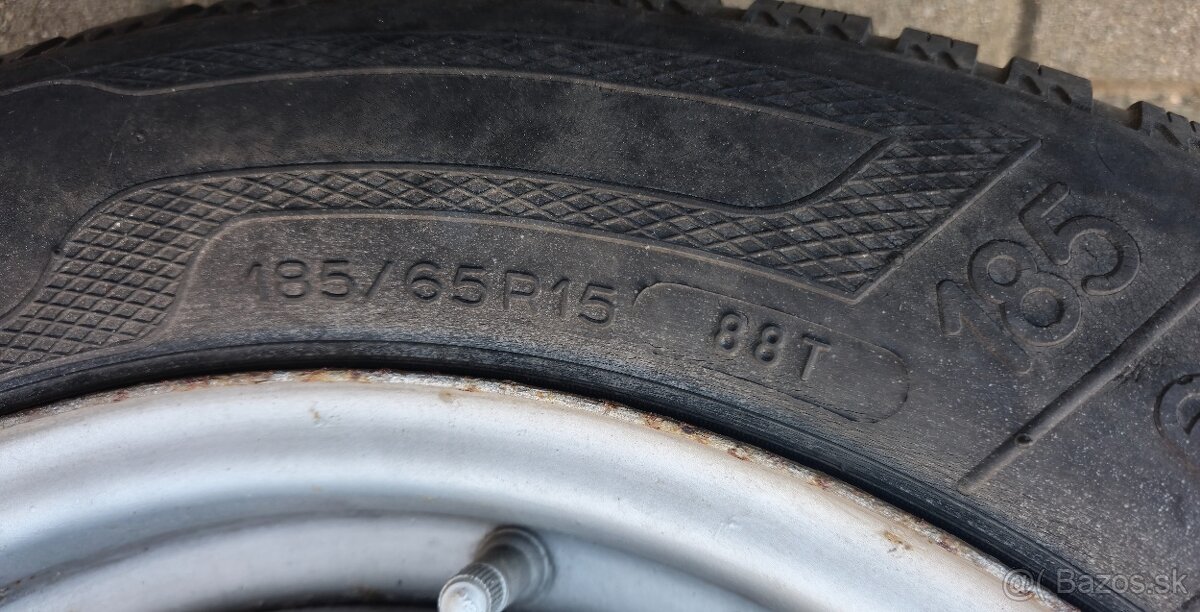 Predám zimné pneumatiky s diskami 185/65 R15 - 6