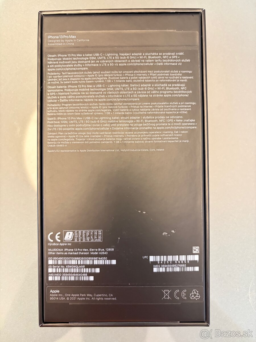 iPhone 13 Pro Max, Sierra Blue, 128GB - 6