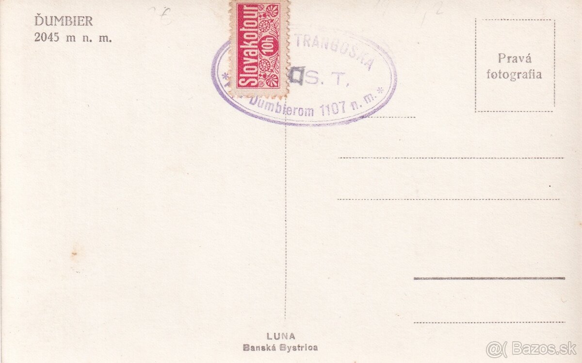 Staré pohľadnice Nízke Tatry, Ďumbier - 6