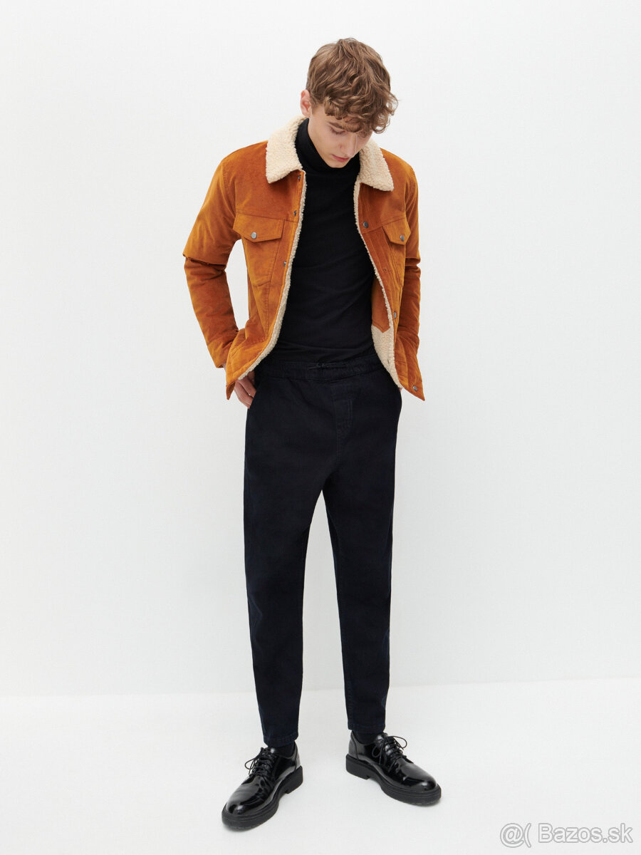 Menčestrová bunda s kožúškom sherpa veľ. XXL - 6