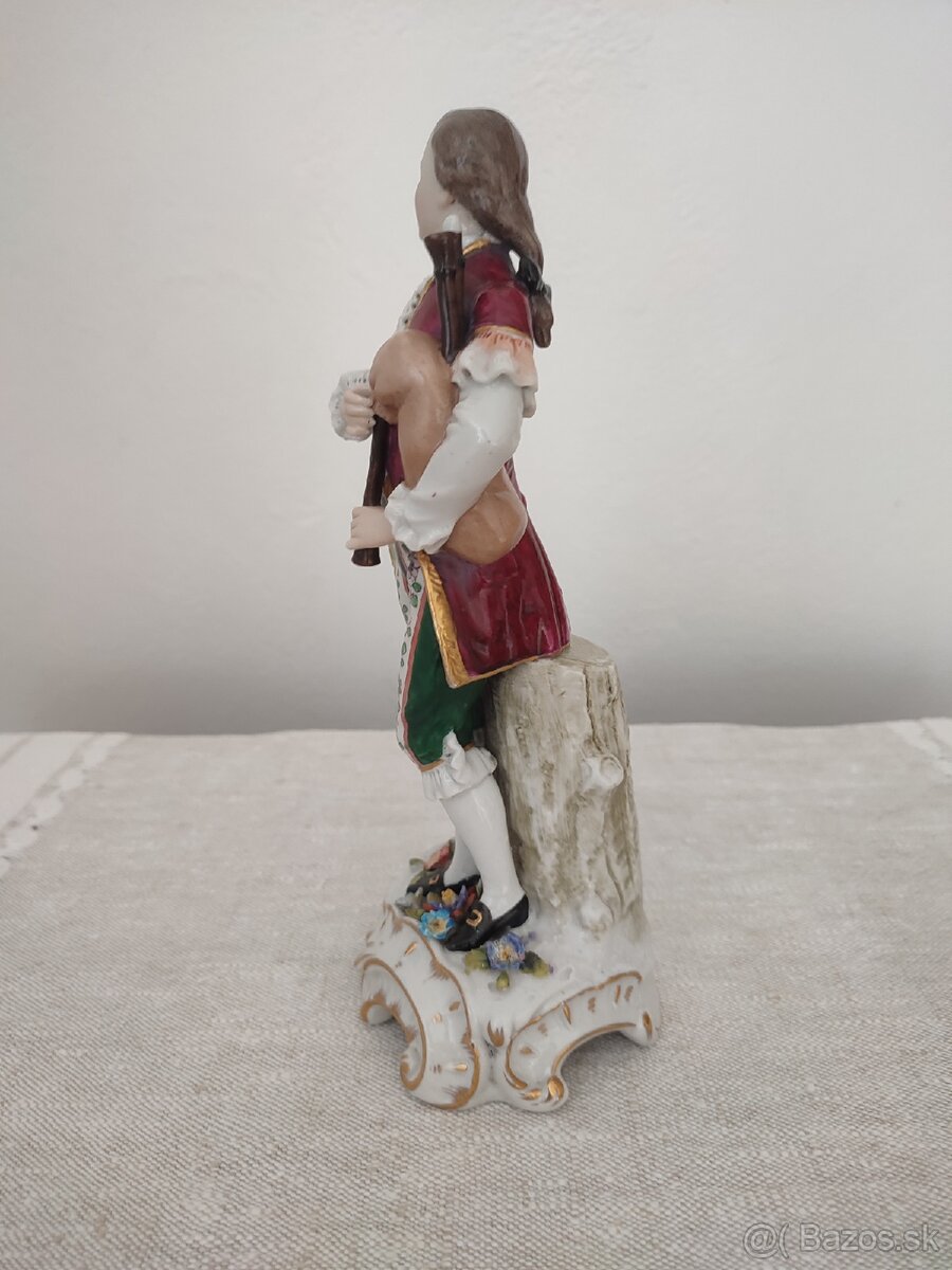 Nemecko Porcelánová soška muž značená - 6