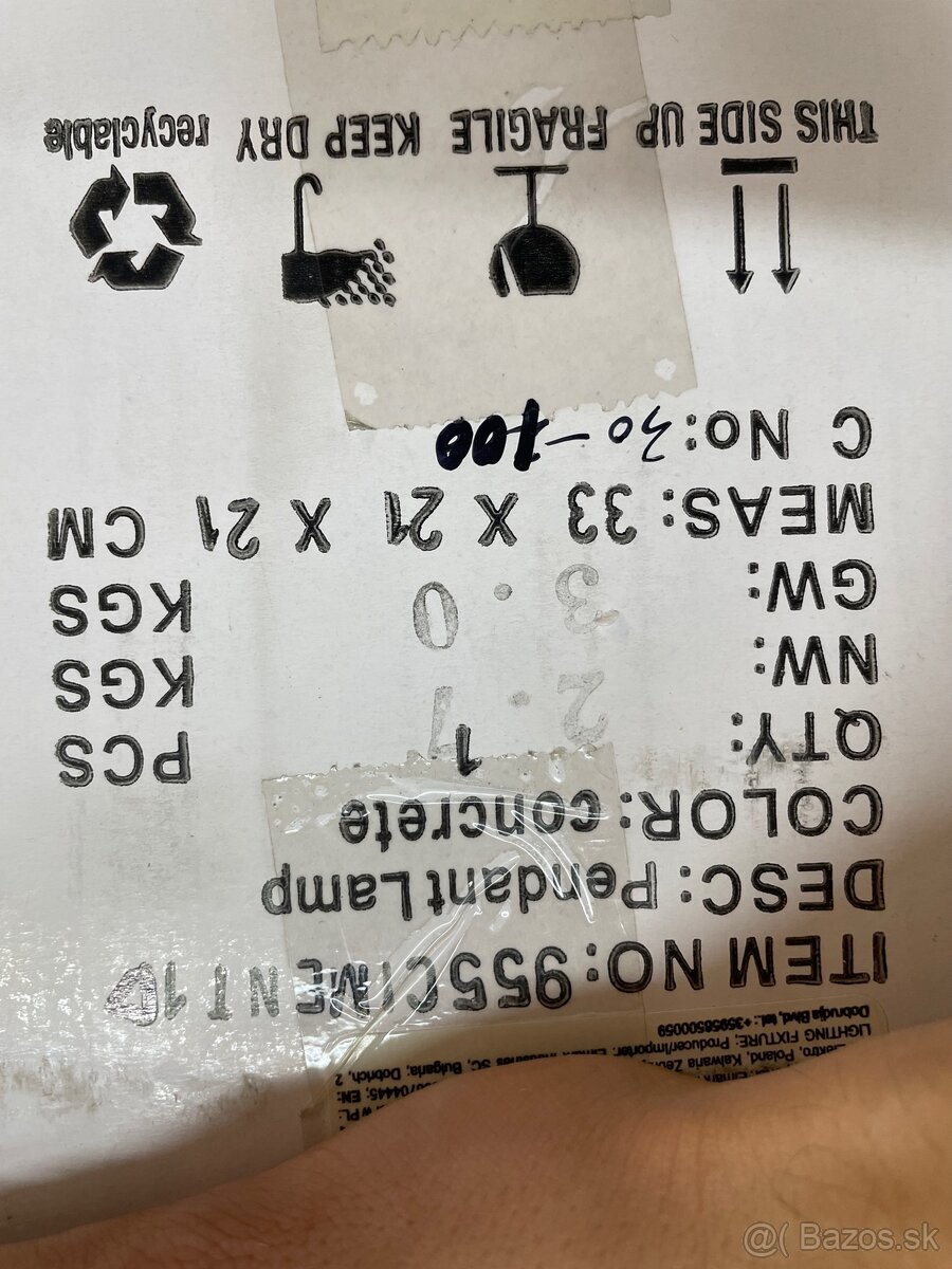 Závesné svetlo Cement - 6