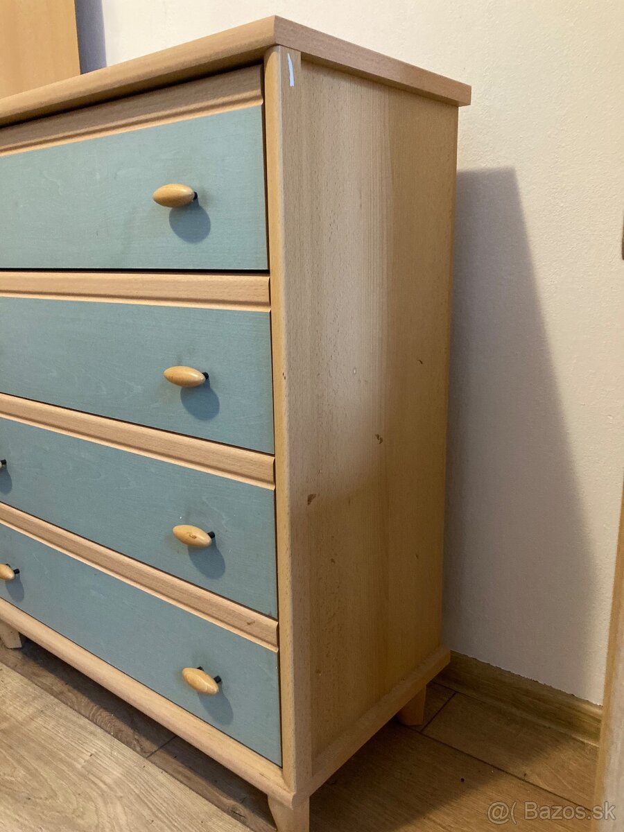 Detská izba - stolík, skriňa, komoda - 6