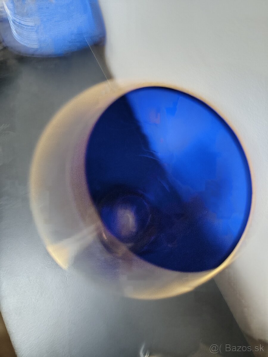 Váza sklo farebné+zlatá potlač - 6