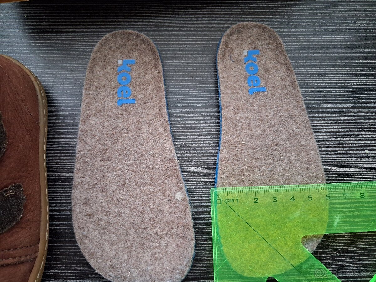 Barefoot kožené prechodné topánky koel hnedé 23 - 6